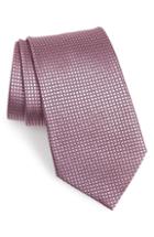 Men's Ermenegildo Zegna Check Silk Tie, Size - Pink