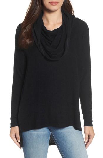 Women's Gibson Convertible Neckline Tunic, Size - Black