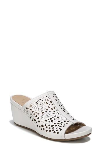 Women's Naturalizer Cutout Wedge Sandal N - White