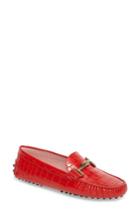 Women's Tod's 'double T' Bit Loafer Us / 34eu - Red