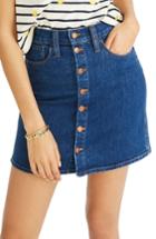 Women's Madewell Stretch Denim Straight Miniskirt - Blue