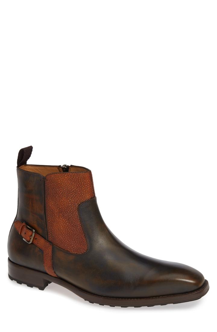 Men's Mezlan Pitt Mixed Finish Boot .5 M - Brown
