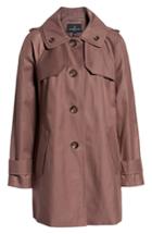 Petite Women's London Fog Removable Hood Rain Coat P - Purple