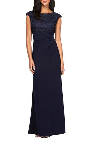 Women's Alex Evenings Ruched Gown