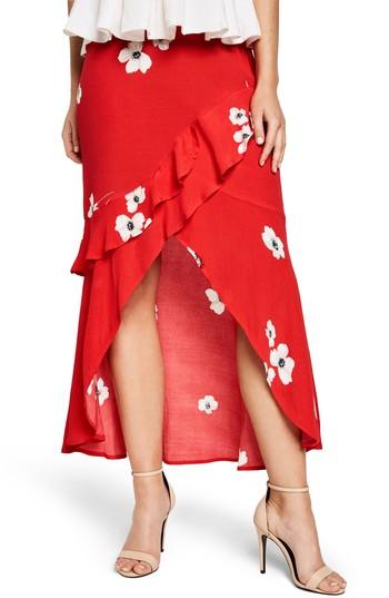 Women's Bardot Freida Ruffle Skirt - Red