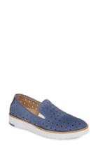 Women's Johnston & Murphy Penelope Perforated Slip-on Sneaker M - Blue