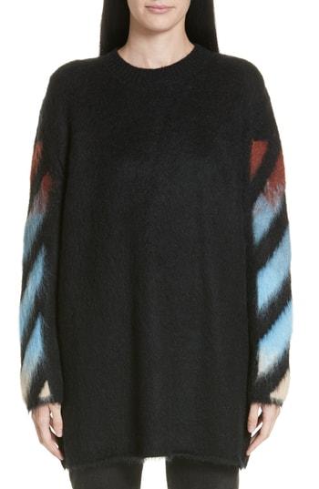 Women's Off-white Arrow Wool Blend Sweater Us / 38 It - Black