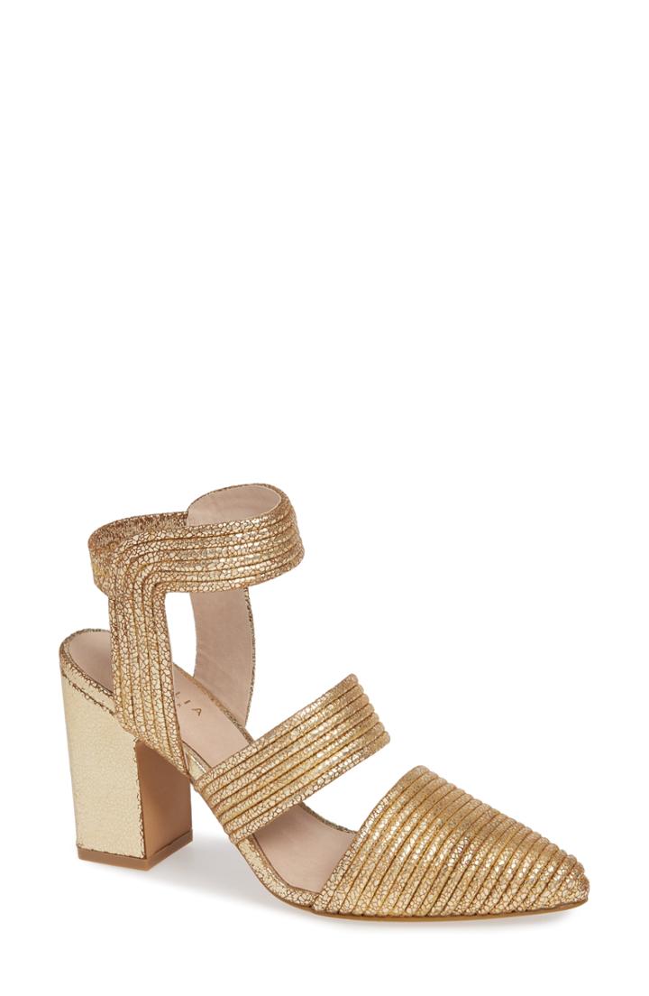Women's Cecelia New York Roxanne Sandal M - Metallic
