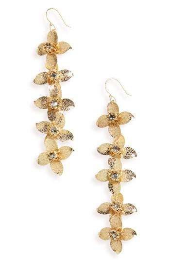 Women's Serefina Linear Floral Statement Earrings