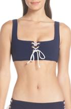 Women's Heidi Klein Carlisle Bay Lace Square Neck Bikini Top - Blue