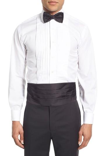 Men's Boss Silk Cummerbund & Bow Tie Set, Size - Black