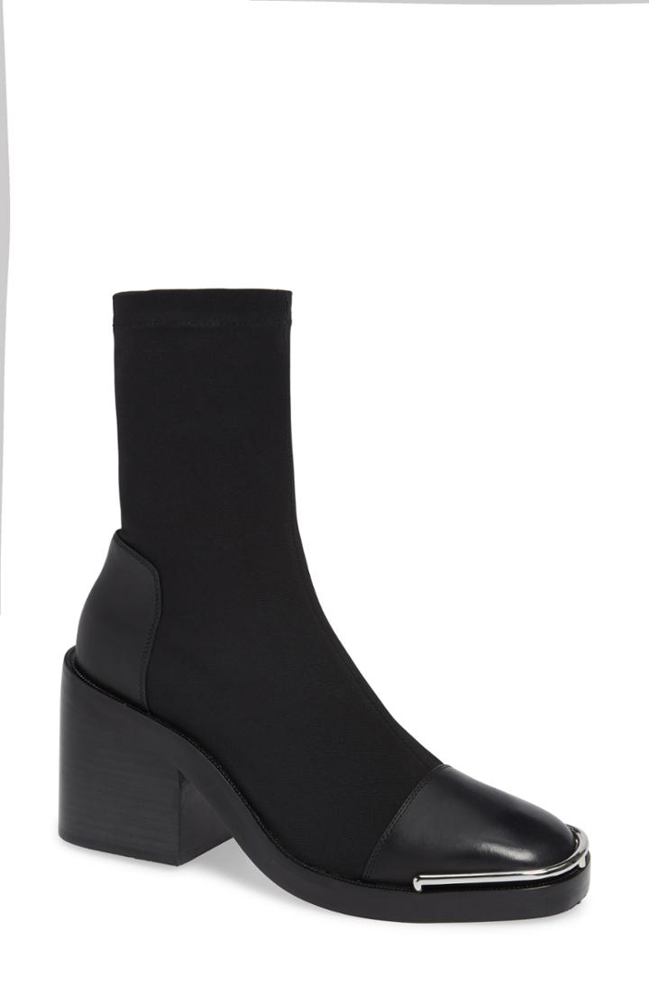 Women's Alexander Wang Hailey Halo Sock Bootie .5us / 38.5eu - Black
