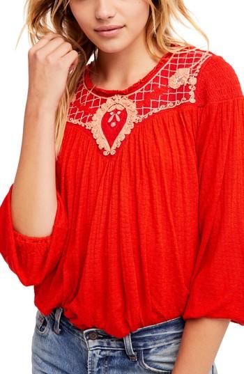 Women's Free People Begonia Top - Red