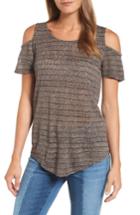 Women's Lucky Brand Stripe Cold Shoulder Top
