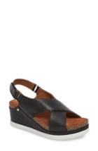 Women's Sudini Pamela Slingback Wedge Sandal W - Black