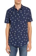 Men's Rvca X Kevin Long Hummingbird Woven Shirt - Blue