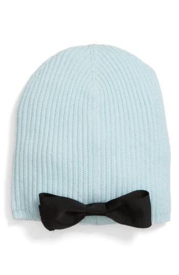 Women's Kate Spade New York Grosgrain Bow Knit Beanie - Blue
