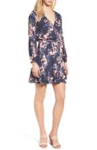 Women's Splendid Painted Floral Wrap Dress - Blue