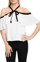 Women's Vince Camuto Ruffle Off The Shoulder Blouse - White