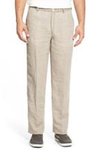 Men's Tommy Bahama 'new Linen On The Beach' Easy Fit Pants, Size - Brown