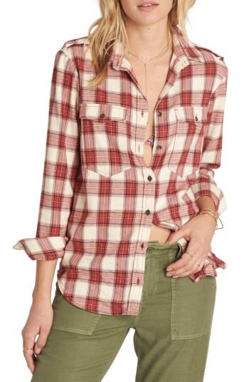 Women's Billabong Venture Out Flannel Shirt - Red