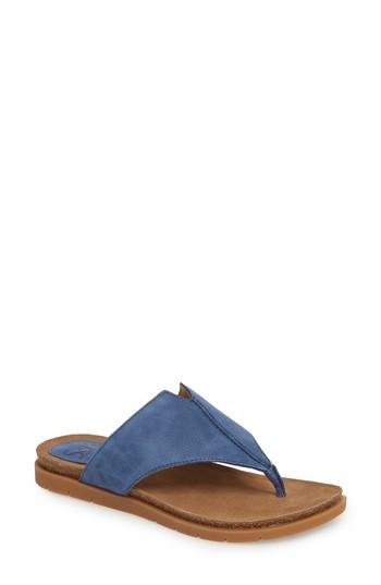 Women's Sofft Rina Flip Flop M - Blue