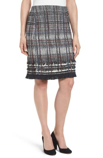 Women's Nic+zoe Checked Fringe Skirt