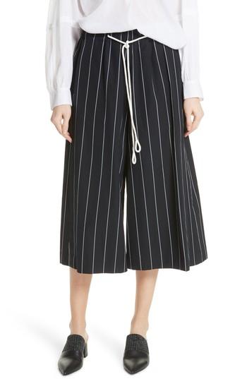 Women's Vince Skinny Stripe Cotton Culottes - Blue