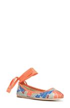 Women's Via Spiga Baylie Tie Ballet Flat M - Coral