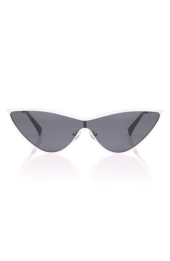 Women's Le Specs X Adam Selman The Fugitive 71mm Sunglasses - White