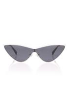 Women's Le Specs X Adam Selman The Fugitive 71mm Sunglasses - White