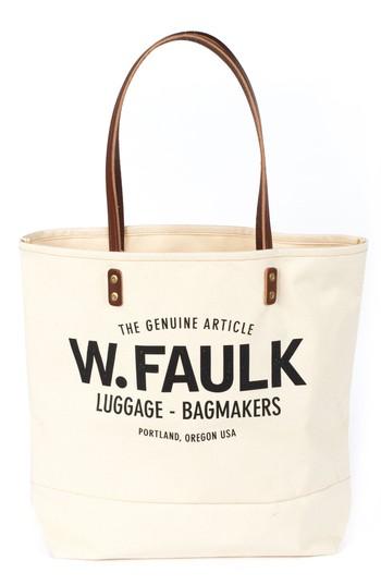 Men's Wood & Faulk Grocery Getter Tote Bag - Beige