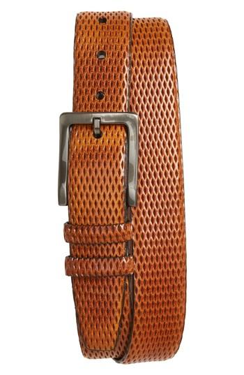 Men's Torino Belts Embossed Leather Belt - Honey