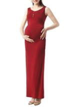 Women's Kimi And Kai Ruby Maternity Maxi Tank Dress - Red
