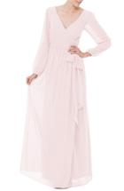 Women's Ceremony By Joanna August 'holly' Wrap Chiffon Gown