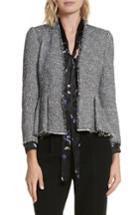 Women's Rebecca Taylor Metallic Tweed Jacket - Blue