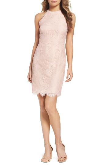 Women's Bb Dakota Josie Lace Sheath Dress - Pink