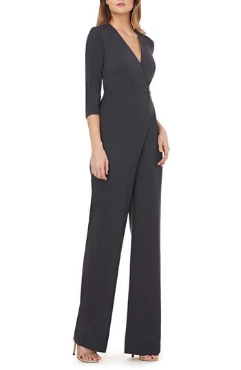 Women's Kay Unger Wide Leg Jumpsuit - Grey