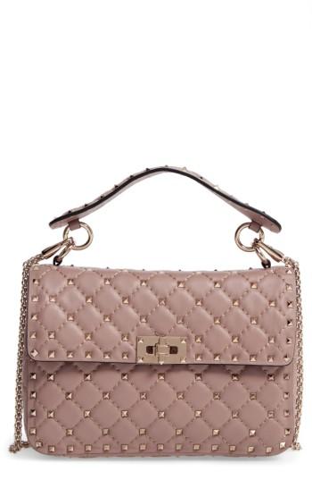Valentino Garavani Medium Rockstud Spike Crossbody Bag - Coral