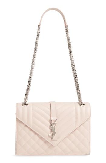 Saint Laurent Medium Calfskin Shoulder Bag - White