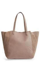 Sole Society Wesley Slouchy Suede Tote - Beige
