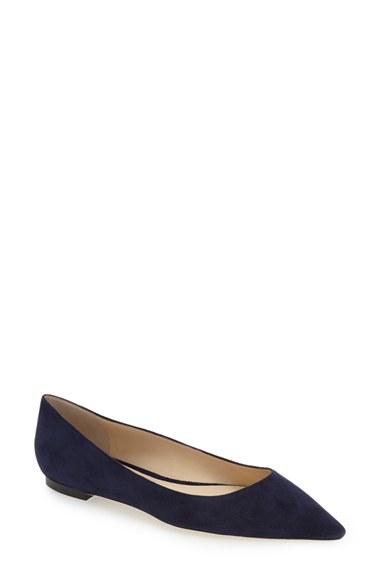 Women's Jimmy Choo 'romy' Pointy Toe Flat Us / 40eu - Blue
