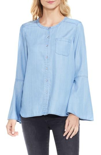 Women's Two By Vince Camuto Bell Sleeve Chambray Blouse