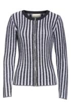 Women's Simon Miller Vertical Stripe Zip Cardigan - Black