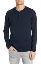 Men's Reigning Champ Long Sleeve Henley T-shirt - Blue