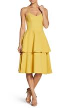 Women's Dress The Population Yasmin Tiered Dress - Yellow