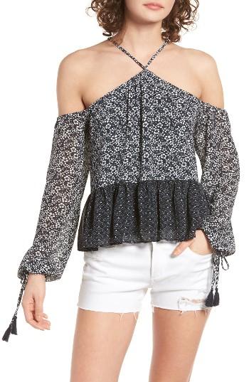 Women's Tularosa Syrah Cold Shoulder Blouse - Blue