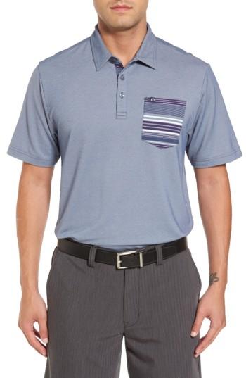Men's Travis Mathew The Sargent Pique Polo - Blue