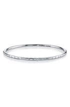 Women's Sheryl Lowe Diamond Bezel & Beaded Silver Bangle Bracelet
