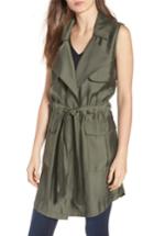Women's Trouve Belted Sleeveless Jacket - Green